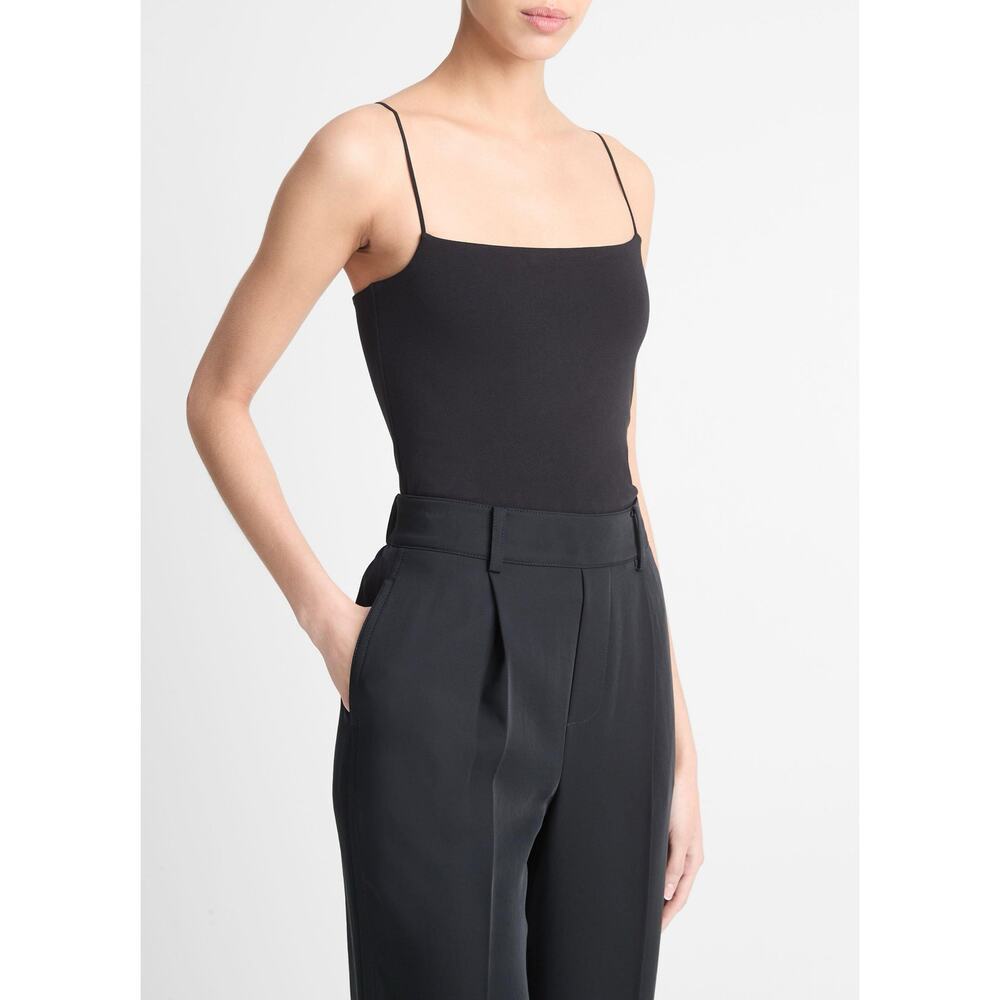 Vince Classic Black Camisole Tank Top Luxury Basic Quiet Luxury Size Large